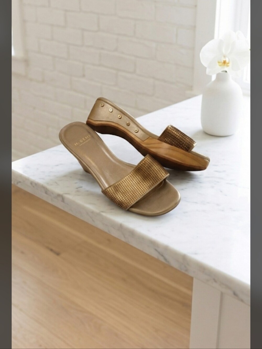 Stuart Weitzman Pink Leather Mules